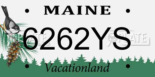 6262YS Maine License Plate