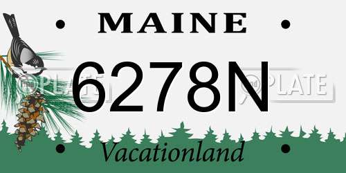 6278N Maine License Plate