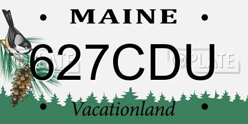 627CDU Maine License Plate