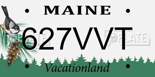627VVT Maine License Plate
