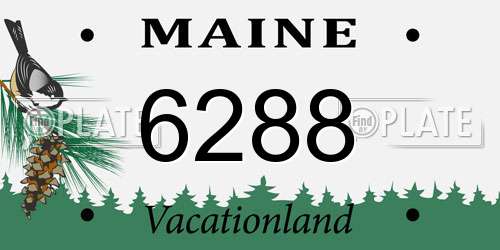 6288 Maine License Plate