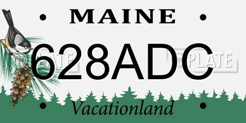 628ADC Maine License Plate