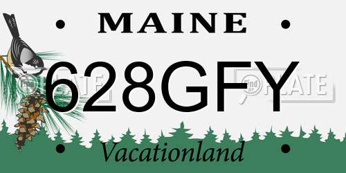 628GFY Maine License Plate