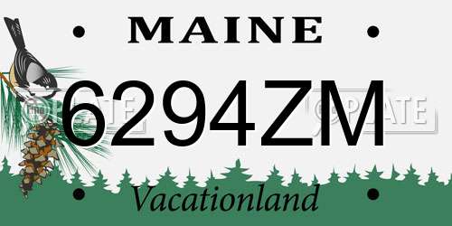 6294ZM Maine License Plate