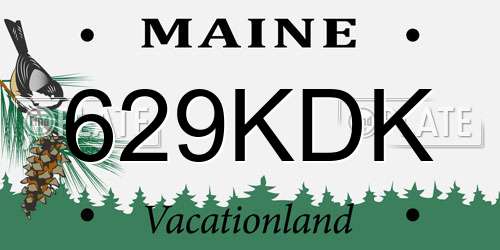 629KDK Maine License Plate