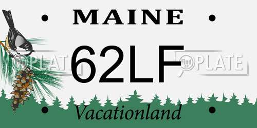 62LF Maine License Plate