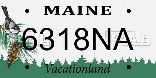 6318NA Maine License Plate