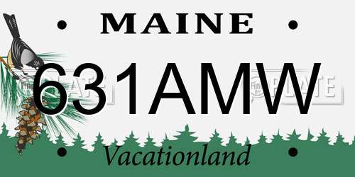 631AMW Maine License Plate