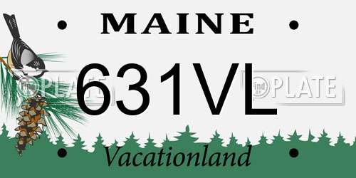 631VL Maine License Plate