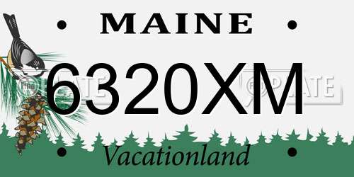 6320XM Maine License Plate