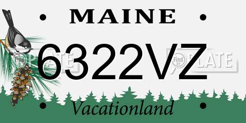 6322VZ Maine License Plate