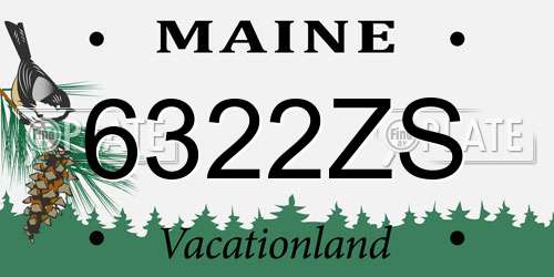 6322ZS Maine License Plate