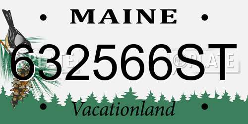 632566ST Maine License Plate