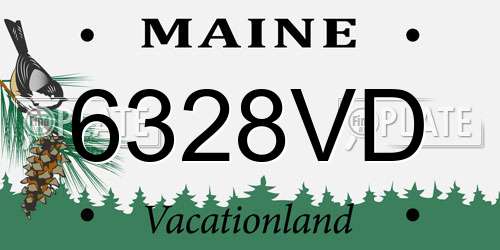 6328VD Maine License Plate