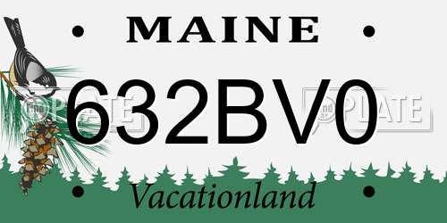 632BV0 Maine License Plate