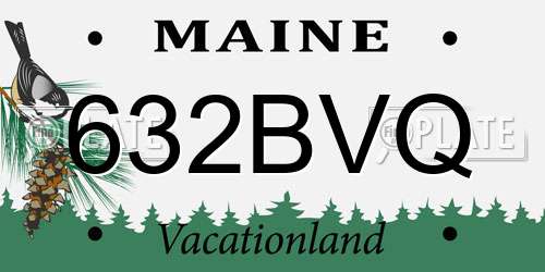 632BVQ Maine License Plate