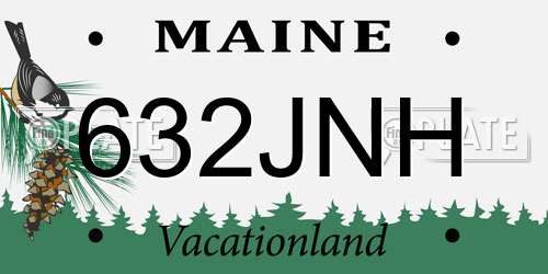 632JNH Maine License Plate