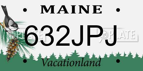 632JPJ Maine License Plate