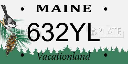 632YL Maine License Plate