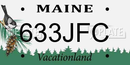 633JFC Maine License Plate