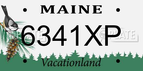 6341XP Maine License Plate