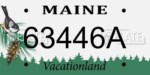 63446A Maine License Plate