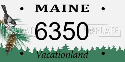 6350 Maine License Plate