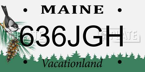 636JGH Maine License Plate