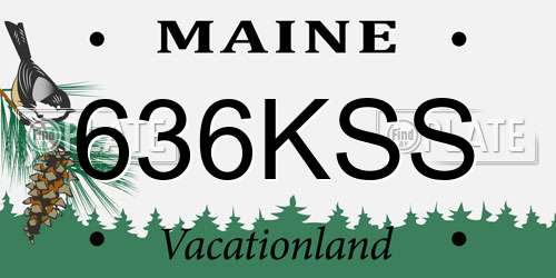 636KSS Maine License Plate