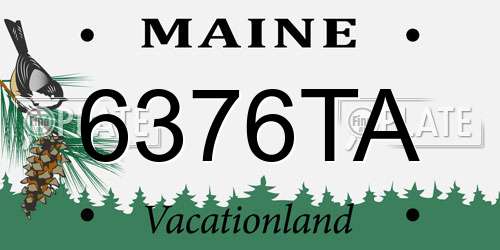 6376TA Maine License Plate