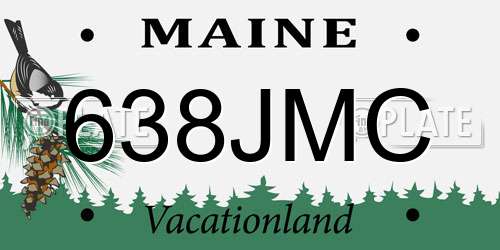 638JMC Maine License Plate