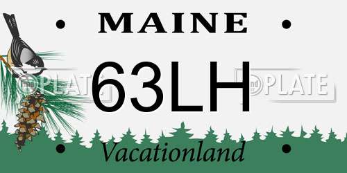 63LH Maine License Plate