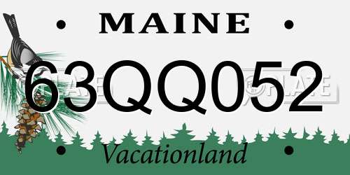 63QQ052 Maine License Plate