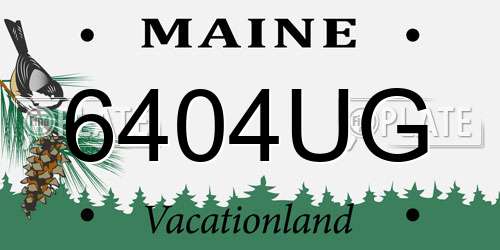 6404UG Maine License Plate