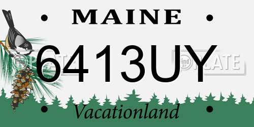 6413UY Maine License Plate