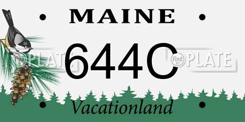 644C Maine License Plate