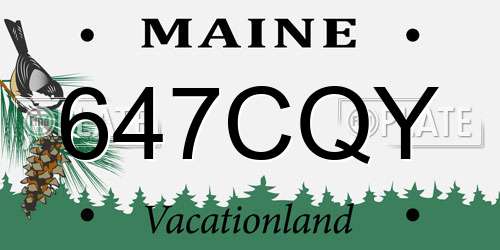 647CQY Maine License Plate