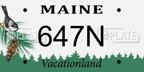 647N Maine License Plate