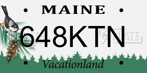 648KTN Maine License Plate