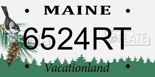 6524RT Maine License Plate