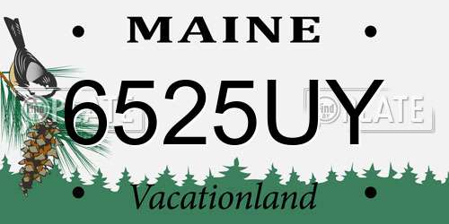6525UY Maine License Plate