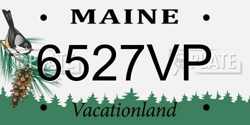 6527VP Maine License Plate
