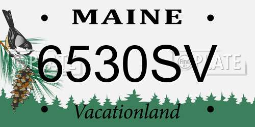 6530SV Maine License Plate