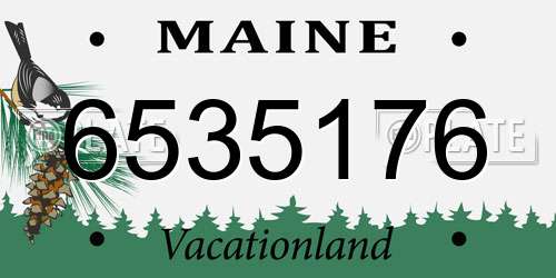 6535176 Maine License Plate