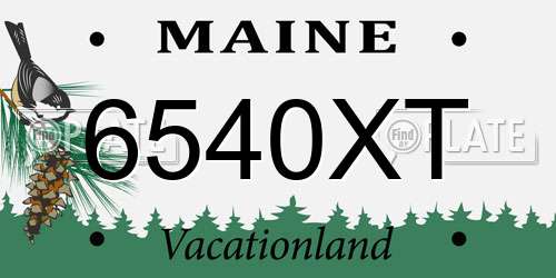6540XT Maine License Plate