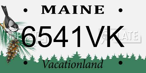 6541VK Maine License Plate