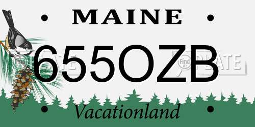 655OZB Maine License Plate