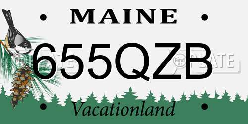 655QZB Maine License Plate