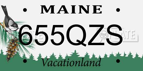 655QZS Maine License Plate