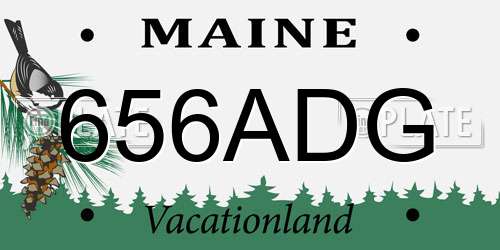 656ADG Maine License Plate